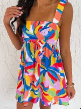 Show Me Your MuMu Multicolor Abstract Print Top NWOT